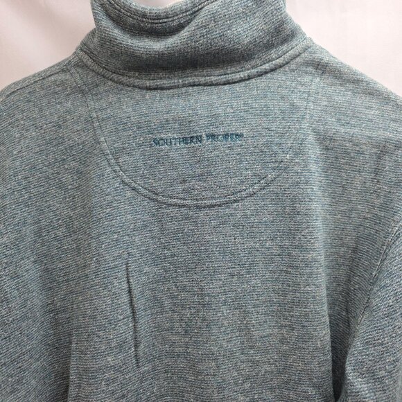 Southern Proper Grey Quarter Zip Pullover Mens Sweater Size S - Picture 10 of 10